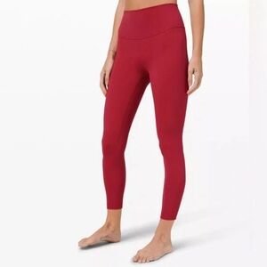 Sweaty Betty Power 7/8 Leggings Red XS High Waist Compression Pocket Yoga